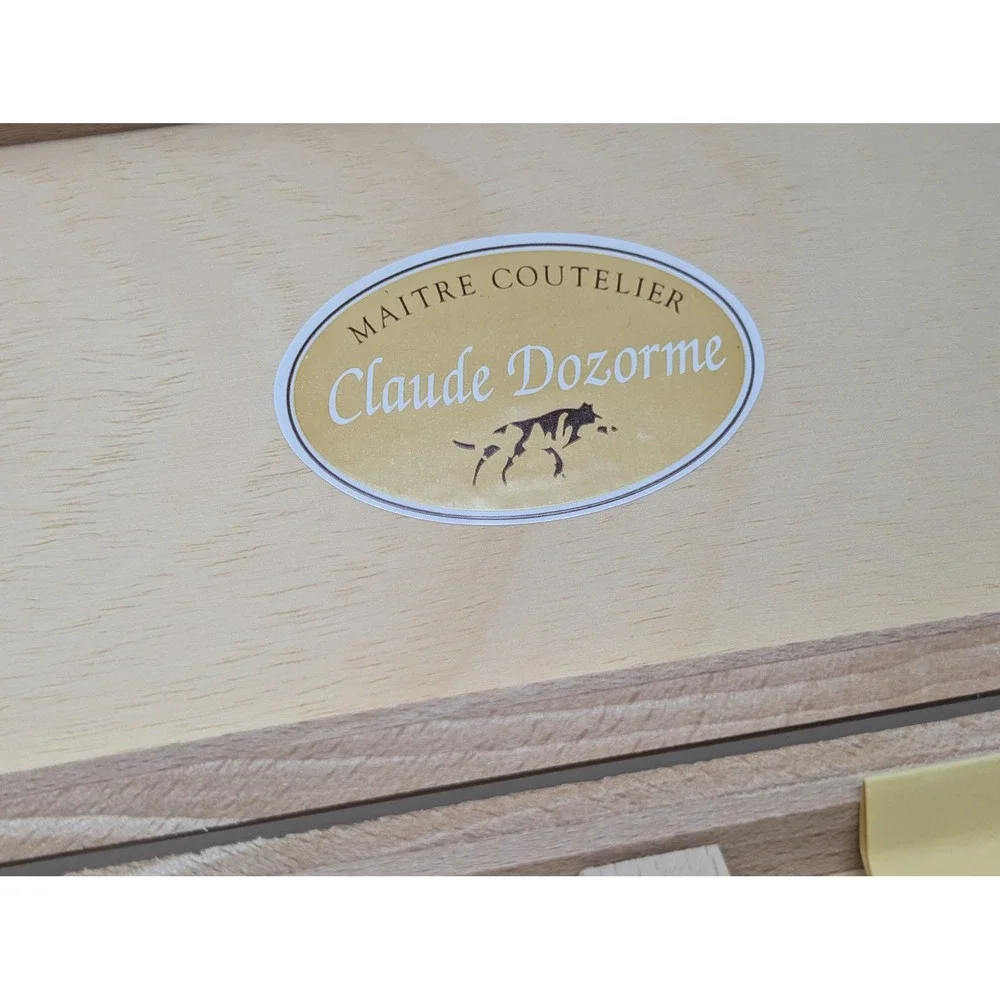 Claude Dozorme Laguiole Cake Server Blue Handle France Stainless Steel Boxed‎